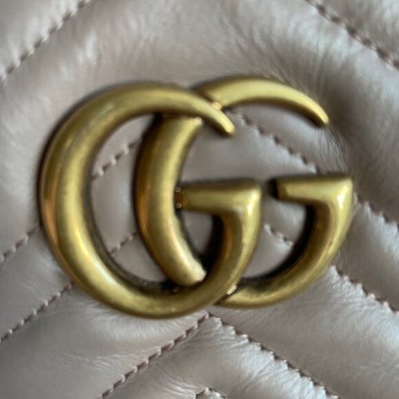 Gucci Beige Calfskin Matelasse GG Marmont Backpack main image 7